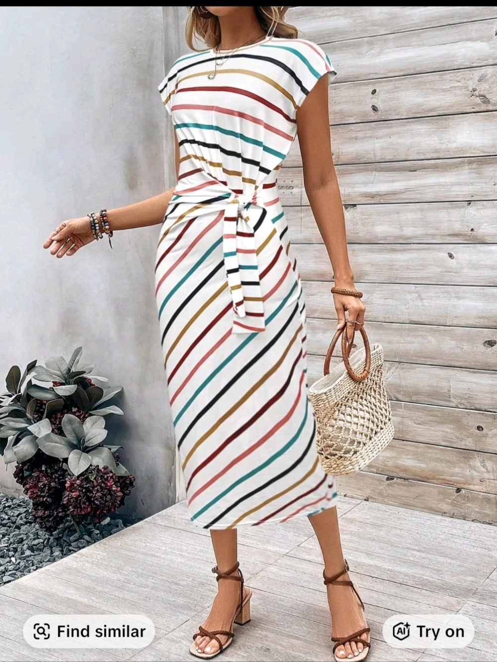 Striped Multicolor Maxi Dress